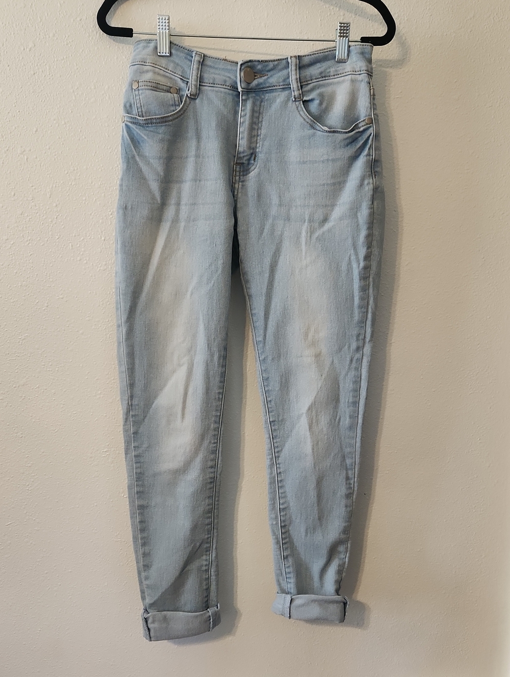 Light Blue Women's Boyfriend Jeans - Relaxed Fit